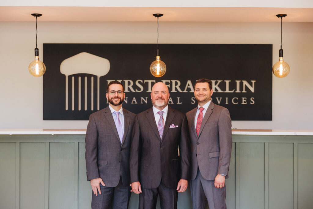 Brett Ewing with a small group at First Franklin Financial Services.